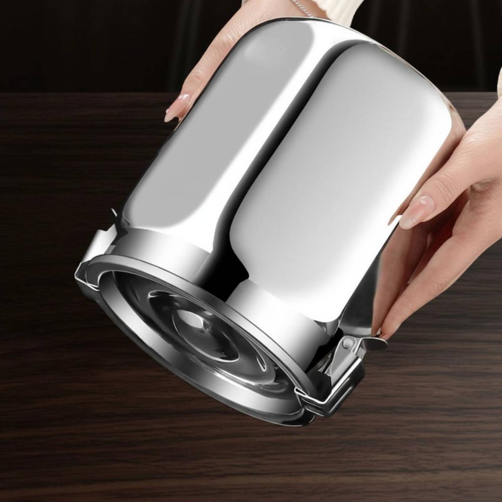 Food Storage Stainless Steel Containers - Hermetyczny pojemnik ze stali nierdzewnej, srebrny