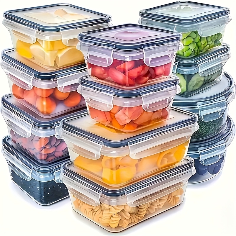 Food Storage Vegetables - Zestaw 8 sztuk zawiera 4 pojemniki