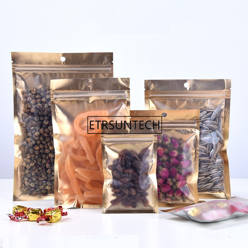 Food Storage Mylar Bags - 1000 sztuk 10 rozmiar wewnętrzna złota