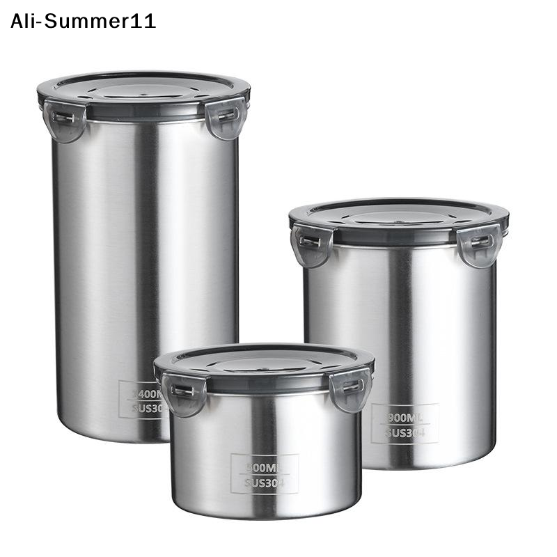 Food Storage Stainless Steel Containers - 【Ag】【Rw】1 szt. Nowy, szczelny pojemnik ze