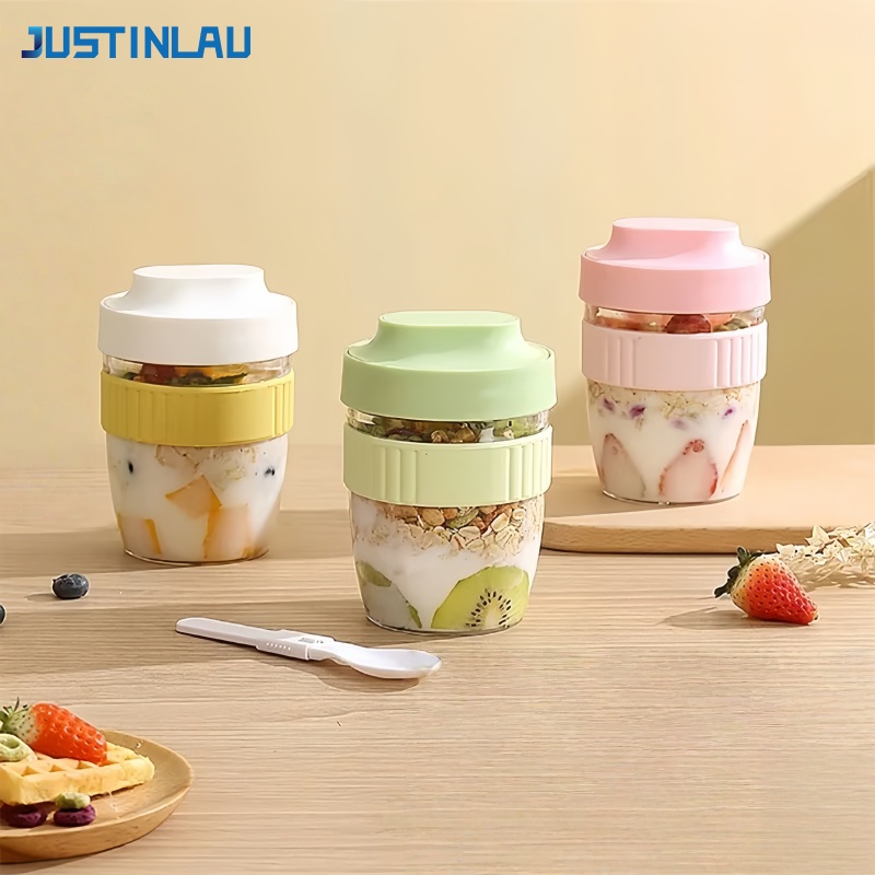 Food Storage Yogurt - JUSTINLAU Przenośny Kubek na Śniadanie, Owoce,