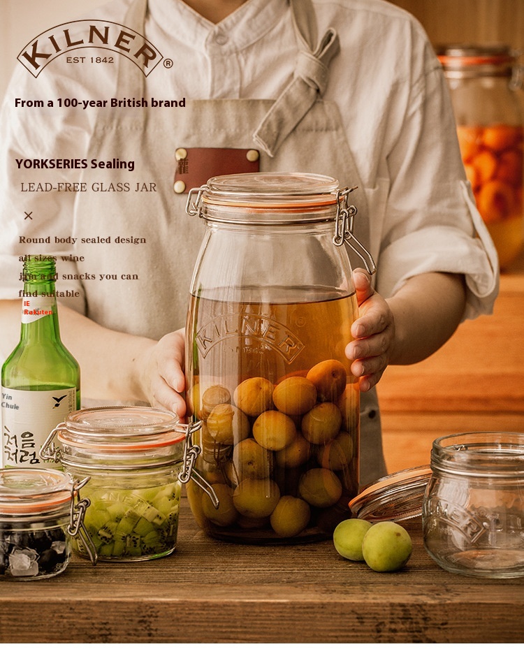 Food Storage Uk - Szklany pojemnik Kilner z uszczelnieniem, przezroczysty,