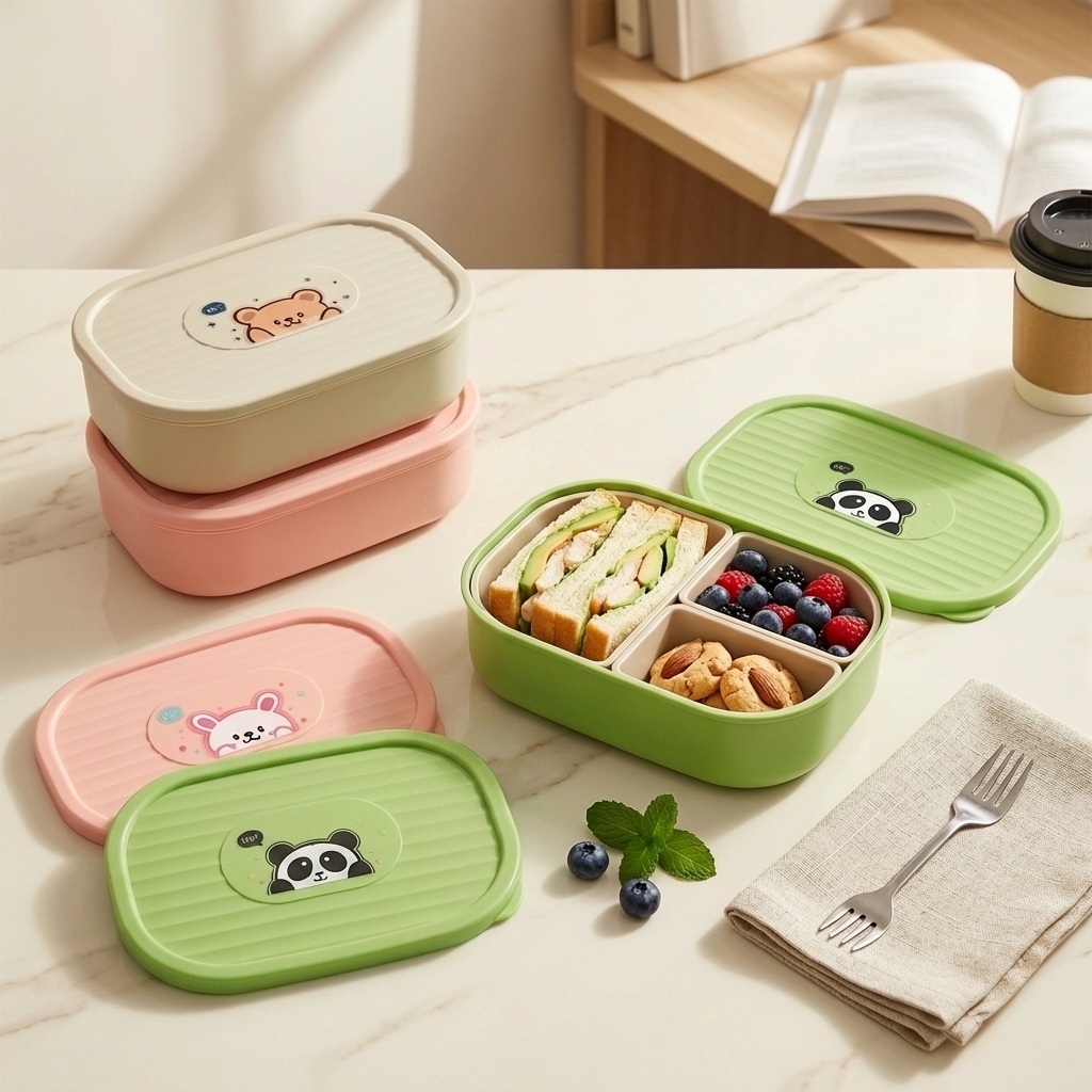 Food Storage Dividers - Uroczy plastikowy pojemnik na lunch dla