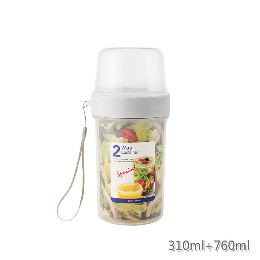 Food Storage Yogurt - Dwupoziomowy szczelny pojemnik na żywność, przenośny