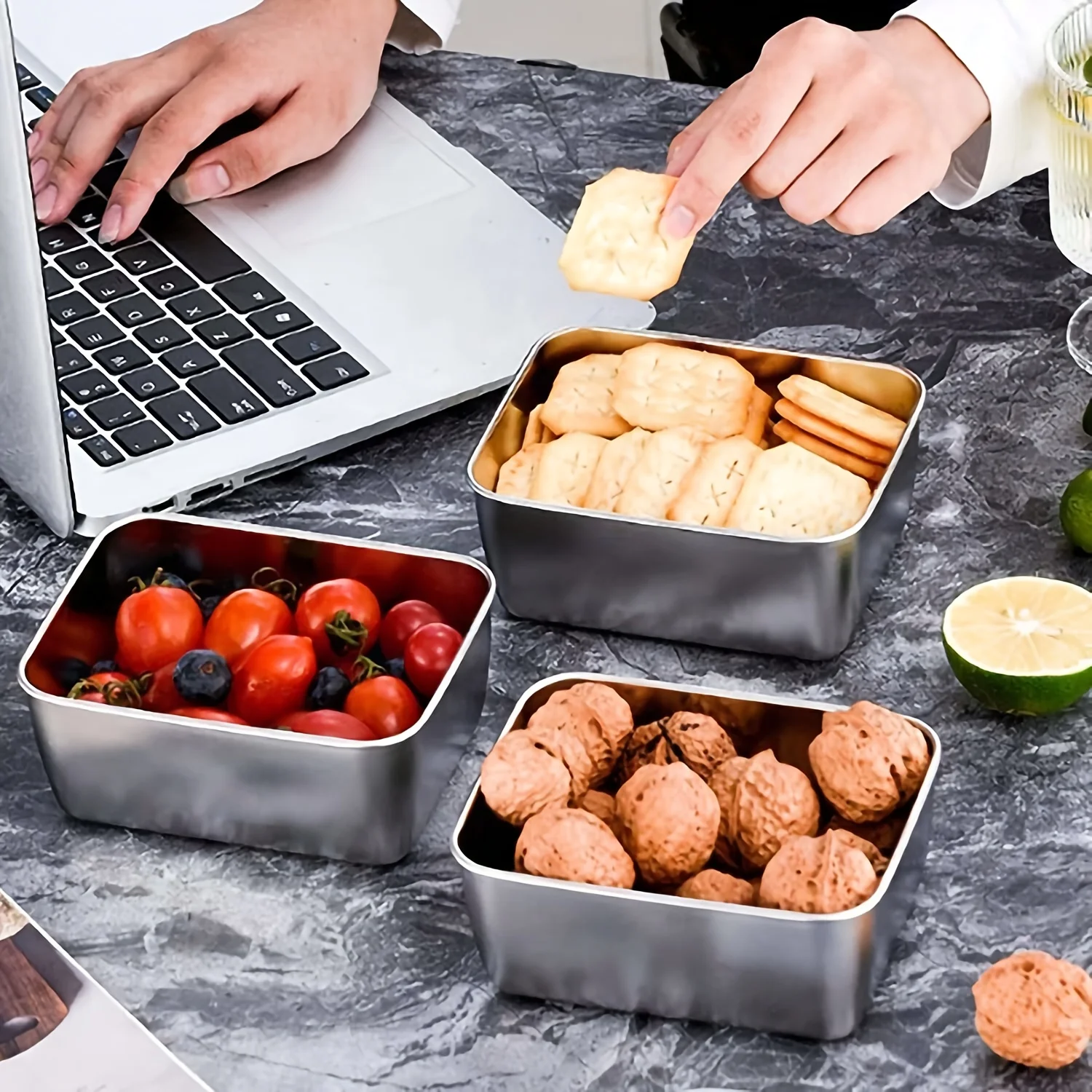 Zestaw pojemników na żywność z – Food Storage Stainless Steel Containers recenzja i cena