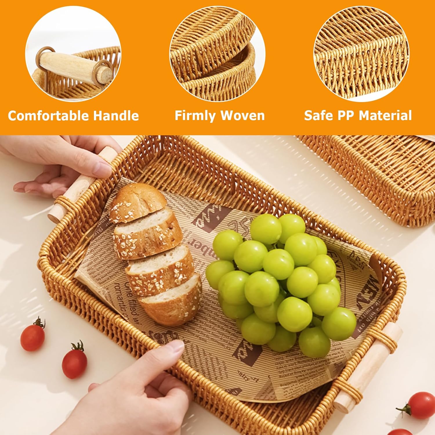 Prostokątna taca z wikliny, ta – Food Storage In Restaurant recenzja i cena