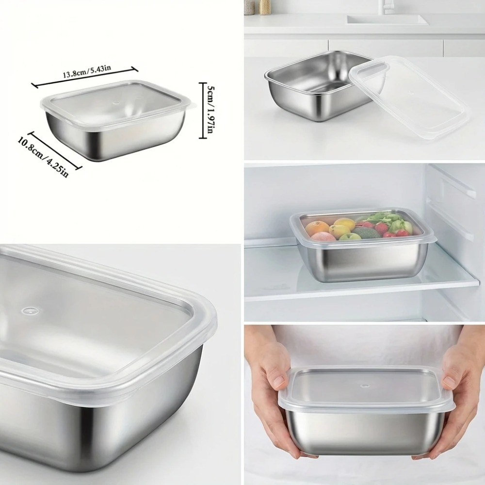 6 SZT. Pojemników na żywność z – Food Storage Stainless Steel Containers recenzja i cena