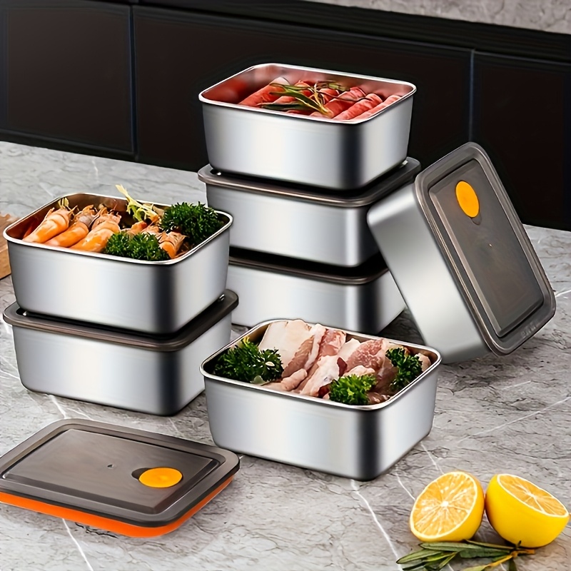 4-częściowy zestaw pojemników  – Food Storage Stainless Steel Containers recenzja i cena