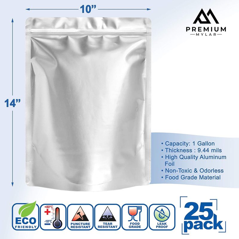 25 Torebek Mylarowych - 25x35  – Food Storage Mylar Bags recenzja i cena
