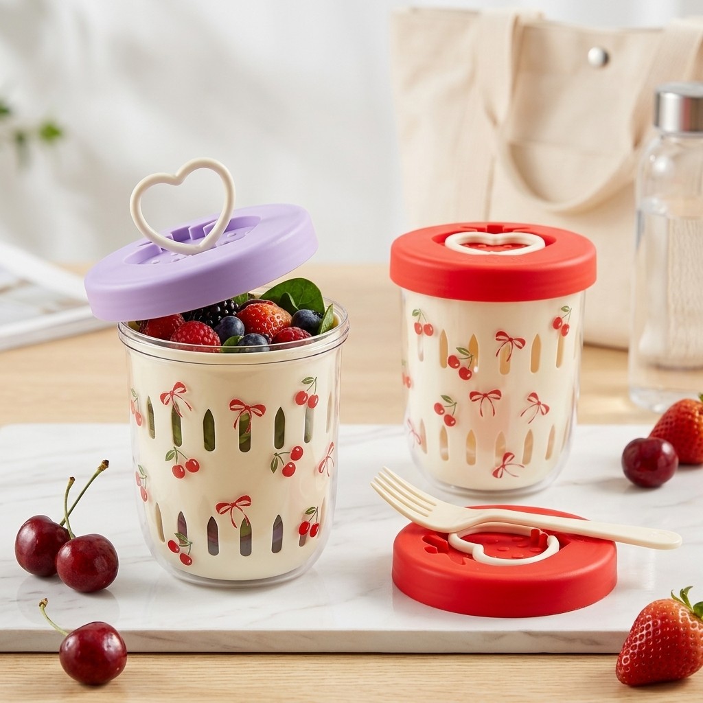 Plastikowy pojemnik na sałatkę – Food Storage Yogurt recenzja i cena