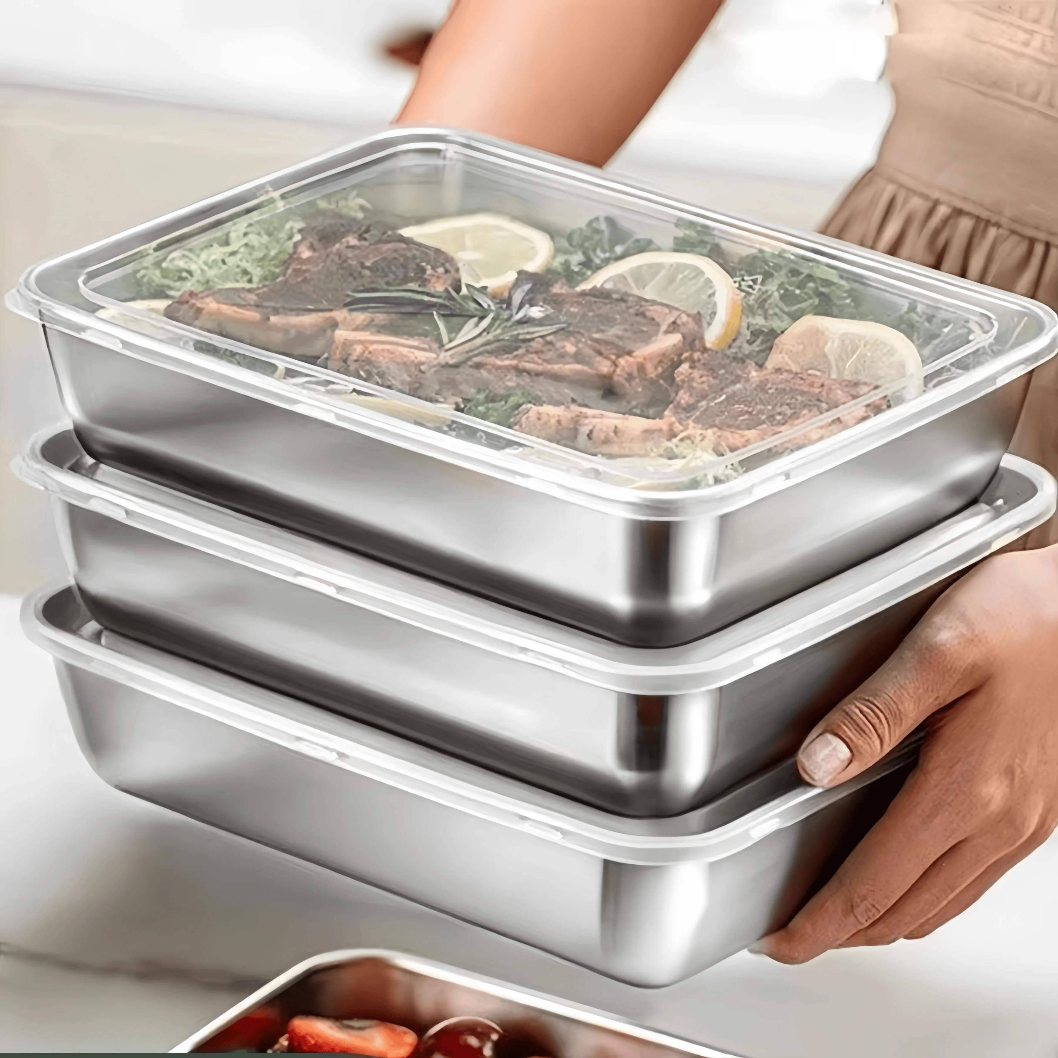 Szczelny pojemnik na lunch ze  – Food Storage Stainless Steel Containers recenzja i cena