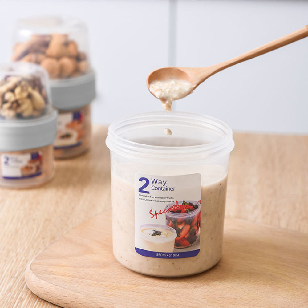 Dwupoziomowy szczelny pojemnik – Food Storage Yogurt recenzja i cena