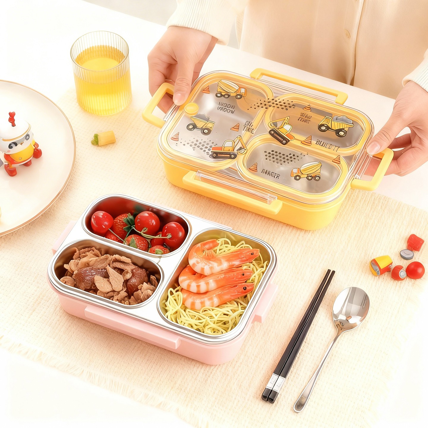 Duży, pojemny, kreskówkowy lun – Food Storage Dividers recenzja i cena